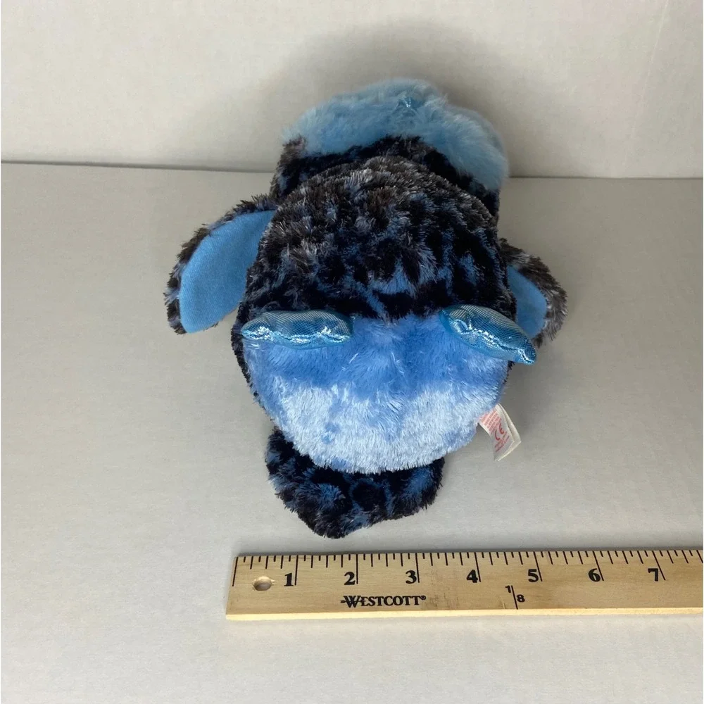 Ty Beanie Boos Yago Blue Owl Plush‎ Spotted Black Blue Glitter Eyes 6 inch 2018